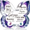 Butterfly Acrylic Plaque with Inspirational Quote – Spiritual Religious Gift for Women, Mom, Sister & Friend – Memorial, Birthday, Easter & Christmas Keepsake for Home Decor