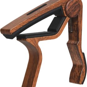 Premium Rosewood Guitar Capo with Integrated Pick Holder – Universal Fit for Acoustic, Electric, Bass, Ukulele, and Banjo