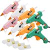 Lacoccinct Mini Hot Glue Gun Kit – Bulk Set of 8 Fast-Heating Crafting Tools with 40 Glue Sticks, Anti-Scald Nozzles, & Safety Switches – DIY, Home Repair & School Supplies (Multicolor)