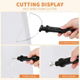 Cooltop 18W Hot Wire Foam Cutter Kit – Electric Styrofoam Cutting Tool with Cleaning Pen for EPS, EPP, and KT Board Sculpting