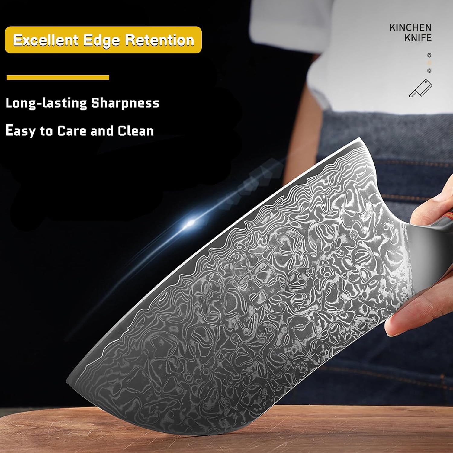 7-Inch Damascus Steel Chef Knife – 67-Layer VG10 Japanese Cleaver with G10 Handle & Gift Box