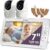 Comfyer 7-Inch Split Screen Baby Monitor with 2 Cameras - 1080P HD, 6000mAh Battery, No WiFi, Pan/Tilt, Night Vision, 2-Way Audio & Temperature Sensor