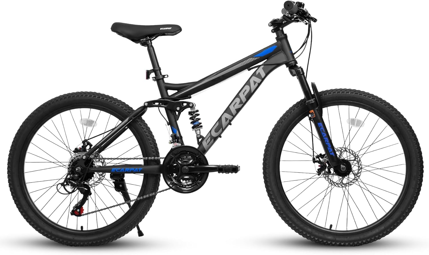 High-Performance Mountain Bike with Full Suspension – 21-Speed Shimano-Style Shifter, Carbon Steel Frame, and Mechanical Disc Brakes for Trail & Off-Road Adventures