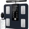 GE Smart Scale for Body Weight, Digital Bathroom Scale with 8-Electrode Body Composition Analyzer, Measures Muscle Mass, Fat, BMI & 50 Metrics via Bluetooth, 400lb Capacity, Black