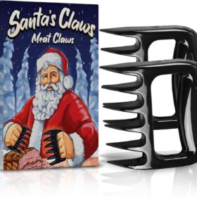 Meat Shredder Claws - Heavy Duty BBQ Pulled Pork & Beef Forks - Ergonomic Heat Resistant Kitchen Tools for Grilling, Smoking, & Meat Handling - Unique Christmas Stocking Stuffer & White Elephant Gift Idea for Men & Dad