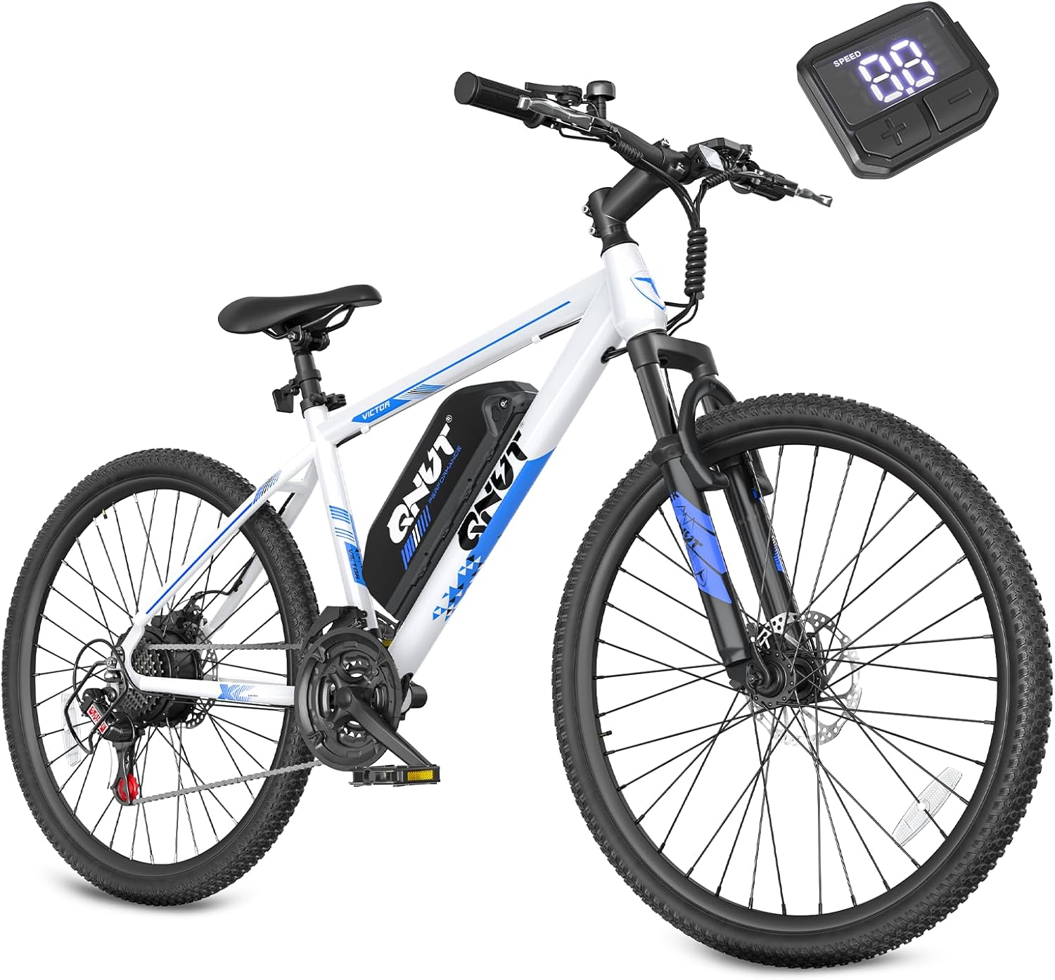 Victor 26" Electric Bike for Adults & Teens - 350W UL 2849 Certified E-MTB with 36V Battery, 21-Speed Gears, and Dual Disc Brakes