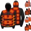 Rechargeable Electric Heated Hoodie for Men & Women – USB Powered Unisex Heating Sweatshirt with Smart Pocket for Outdoor Commuting & Sports