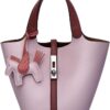 Vegan Leather Tote Bag for Women - Spacious Bucket Purse with Detachable Small Wallet & Top Handle Shoulder Strap