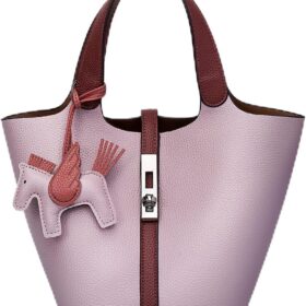 Vegan Leather Tote Bag for Women - Spacious Bucket Purse with Detachable Small Wallet & Top Handle Shoulder Strap