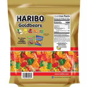 HARIBO Goldbears Gummy Candy, 5 lb Resealable Party Bag, Original Soft & Chewy Assorted Fruity Snacks