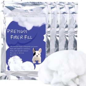 BUTUZE 500g Premium Polyester Fiberfill - High Resilience Stuffing for Pillows, Plush Toys, and DIY Crafts (17.6oz / 500g)