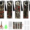NEGEKFKX 4 Pcs Bohemia Moth Cross Stitch Bookmark Kits – DIY 14 CT Stamped Embroidery Set for Adults Beginners with Pre-Sorted Floss & Patterns