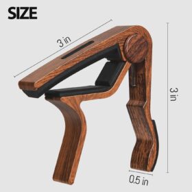 Premium Rosewood Guitar Capo with Integrated Pick Holder – Universal Fit for Acoustic, Electric, Bass, Ukulele, and Banjo