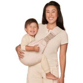 Ergobaby Upsie Hip Sling Baby Carrier – Ergonomic, Adjustable & Lightweight Infant Seat – Natural Beige
