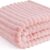 Bedsure GentleSoft Coral Pink Throw Blanket – Soft Fleece Bedding for Couch & Sofa, Valentines Day Gift for Her (50x60 Inches)
