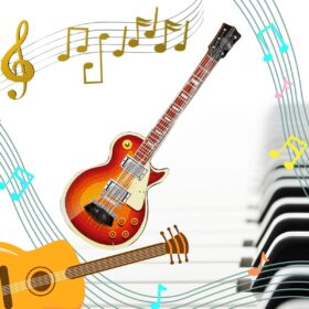 Suartus 4-Pack 1:12 Scale Miniature Guitar & Bass Models - Wooden Musical Instrument Replicas for Dollhouses, Music Room Décor, & Creative Displays