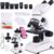 Professional 40X-2500X Binocular Compound Microscope with Mechanical Stage, LED Illumination & Phone Adapter - Lab & Home Science Kit