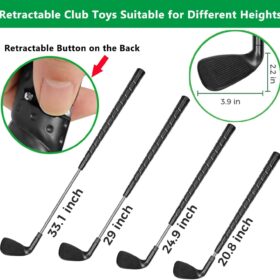 Portable Golf Chipping Game Set with Sticky Target – Indoor & Outdoor Backyard Practice Game Includes 2 Clubs & 10 Balls