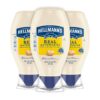 Hellmann's Real Mayonnaise Squeeze Bottles (Pack of 3) - 20 oz Jars, Gluten-Free, Made with 100% Cage-Free Eggs