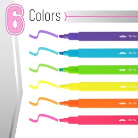 Mr. Pen Aesthetic Highlighters (6 Pack) – Soft Pastel Chisel Tip Markers, No Bleed & Quick-Dry Ink for Bible Journaling, Studying, and Office Notes