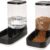 Elevon 2-in-1 Gravity Cat Feeder & Water Dispenser Set - 3.8L Automatic Food & Water Station for Cats & Small Dogs - No Electricity Required, Self-Refilling, BPA-Free (Black)