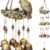 Bronze Bird Nest Wind Chimes - 12 Bell Memorial Garden Ornament & Mother’s Day Gift