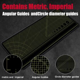 Premium Workbench Mat – 43.3” x 15.7” Non-Slip Rubber Repair Pad with Laser-Etched Rulers, Angle Guides & Circle Templates – Durable DIY & Assembly Table Cover