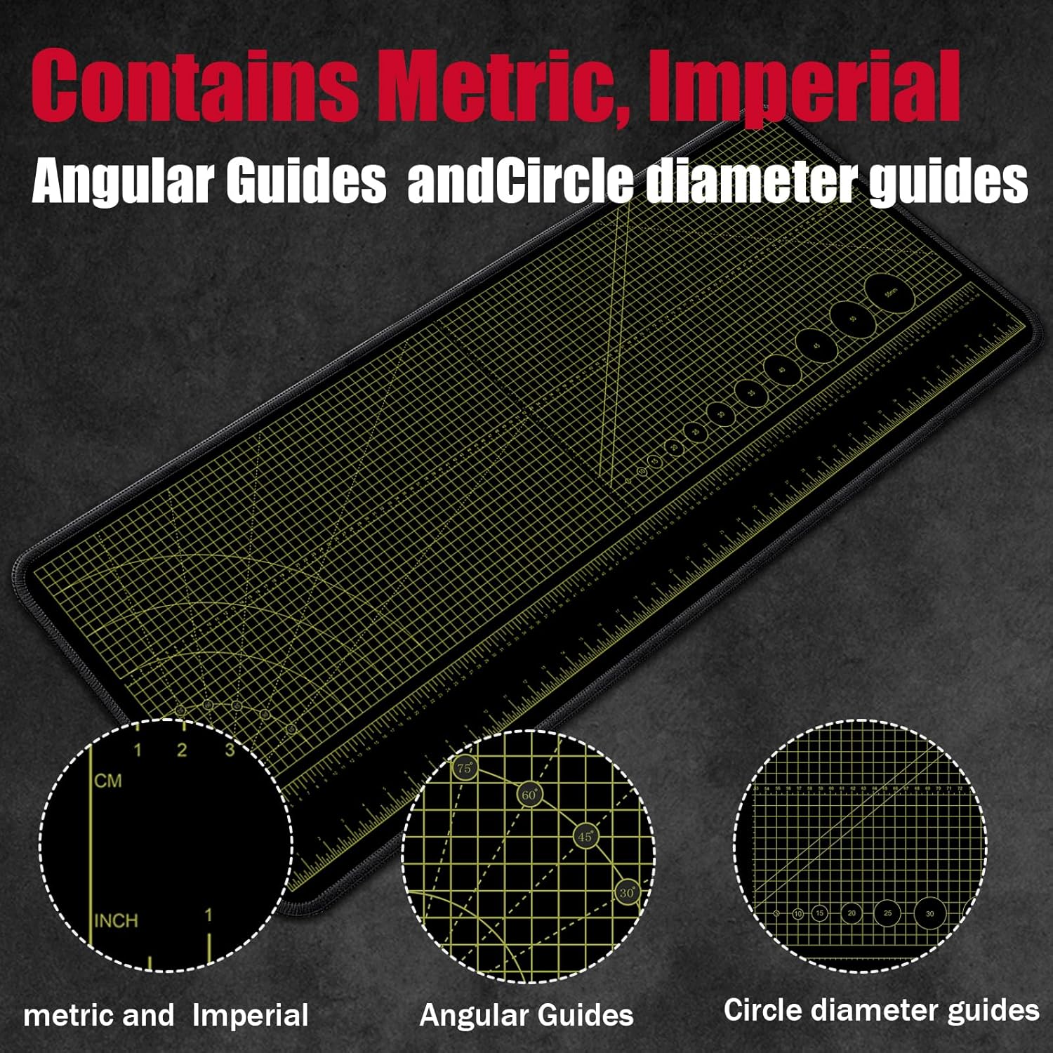 Premium Workbench Mat – 43.3” x 15.7” Non-Slip Rubber Repair Pad with Laser-Etched Rulers, Angle Guides & Circle Templates – Durable DIY & Assembly Table Cover