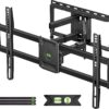 USX Mount Full Motion TV Wall Mount - Heavy Duty Articulating Arm for 42-90 inch TVs, Fits VESA up to 600x400mm, Dual Swivel & Tilt, Supports 132lbs