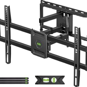 USX Mount Full Motion TV Wall Mount - Heavy Duty Articulating Arm for 42-90 inch TVs, Fits VESA up to 600x400mm, Dual Swivel & Tilt, Supports 132lbs