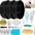 RFAQK 133-Piece Complete Cake Baking & Decorating Set – Includes 3 Non-Stick 8-Inch Round Pans, Icing Tips, Spatula, Leveler & Supplies