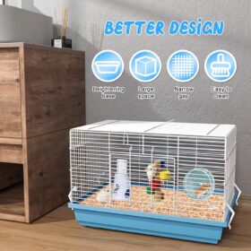 Premium Travel & Rest Habitat for Small Animals - Secure Ventilated Cage for Hamsters, Gerbils, Mice & Rats