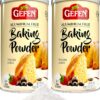 Gefen Aluminum-Free Baking Powder (2 Pack) | 8oz Resealable Canisters | Gluten & Cornstarch Free Double Acting Leavener for Cakes, Cookies & Pancakes