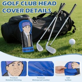 Prison Mike Golf Head Cover – The Office Inspired Driver Headcover, Premium Synthetic Leather & Plush Lining, Funny Gifts for Men, Dads, & Golf Fans