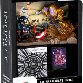 FANDROP MV03 Marvel Studios' Avengers: Endgame Captain America VS. Thanos Diorama Set – Epic Scene with Figures, Artifacts & Frame