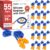 AZEN 55-Pair Premium Silicone Ear Plugs with Cords – Reusable, Washable & Individually Wrapped for Sleeping, Swimming, Concerts & Noise Reduction