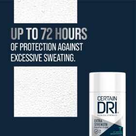 Certain Dri Extra Strength Clinical Antiperspirant Solid – 72-Hour Prescription Strength Sweat Protection for Hyperhidrosis, 1.7 oz