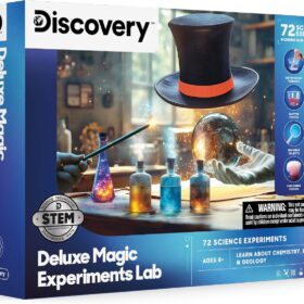 Discovery™ Magic Science Lab – 72 STEM Experiment Kit for Kids | DIY Chemistry Set, Slime, Crystals & Physics Activities | Educational Science Toy for Boys & Girls Ages 8+