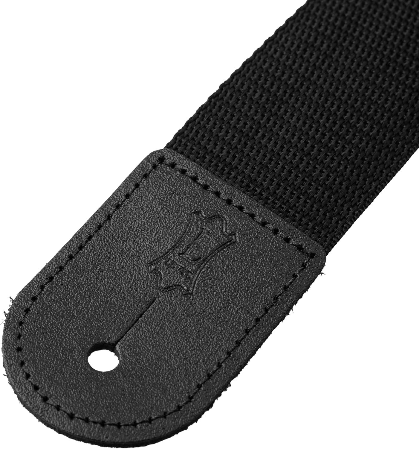 Levy's Leathers M8POLY-BLK 2-Inch Polypropylene Guitar Strap with Genuine Leather Ends & Tri-Glide Adjustment (Black)