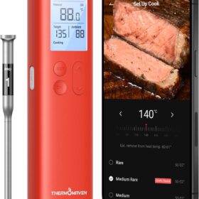 ThermoMaven G1 Smart Wireless Meat Thermometer with WiFi & Sub-1G Bluetooth – Waterproof Probe with Display Base for BBQ, Grill, Smoker, and Oven