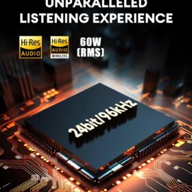 Edifier D32 Retro Hi-Res Bluetooth Speaker - 60W 2.1 Wireless Audio System with LDAC, AirPlay 2, 11-Hour Battery, USB-C, and App Control - Handcrafted Wood (Brown)