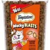 Temptations Wacky Blasts Cat Treats – Cluckin’ Bacon Flavor – Crunchy Soft Cat Snacks – 16 oz. Tub