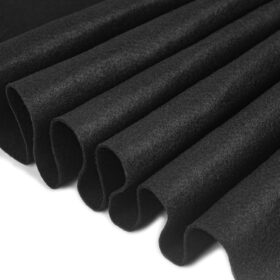 Premium Heavy Duty Felt Fabric Sheet - 1.8mm Thick, 36x72 Inch Soft Polyester Material for DIY Sewing, Crafts, & Home Projects (Black)