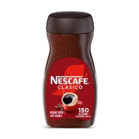 NESCAFÉ CLÁSICO Dark Roast Instant Coffee, 100% Pure Arabica & Robusta Blend, 10.5 Oz Jar