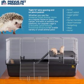 Prevue Pet Products Universal Small Animal Home - Spacious Indoor Cage with Deep Tubby Base for Hamsters, Guinea Pigs, Ferrets, Rats & Chinchillas
