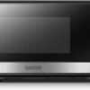 BLACK+DECKER 1.1 Cu. Ft. 1000W Digital Microwave Oven with Push-Button Door, Child Safety Lock, and Turntable - Stainless Steel/Black (EM031MB11)