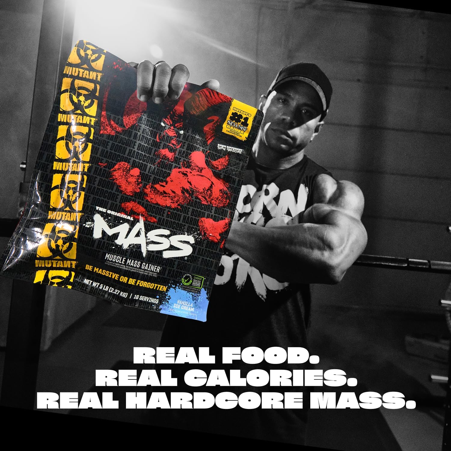Mutant Mass Weight Gainer Protein Powder | 1100 Calories, 56g Protein & BCAAs for Muscle Building | Vanilla Ice Cream | 5lb Bulk Powder