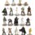Disney Store Official Star Wars Mega Figure Collection – 19-Piece Fully Sculpted Character Set with Stands – Includes Darth Vader, Yoda, Han Solo & More – Ultimate Gift for Fans & Collectors