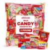 3 lb Bulk Assorted Taffy Candy Mix – Individually Wrapped Chewy Sweets for Piñatas, Party Favors, Office Treats, and School Snacks