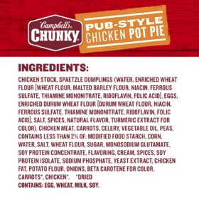 Campbell's Chunky Pub-Style Chicken Pot Pie Soup - 18.8 oz Ready-to-Eat Canned Soup with Chicken Meat, Vegetables & Dumplings